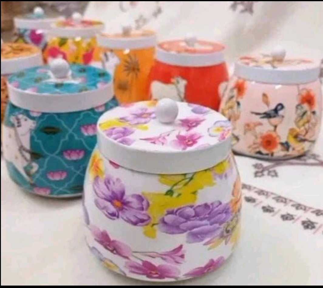 Exquisite Metal Printed Dry Fruit Jar Box - 250g Capacity